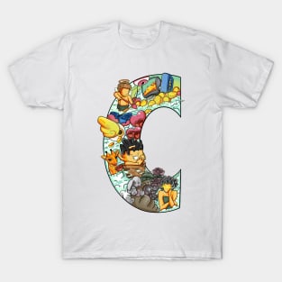 Initial Letter C doodle art T-Shirt